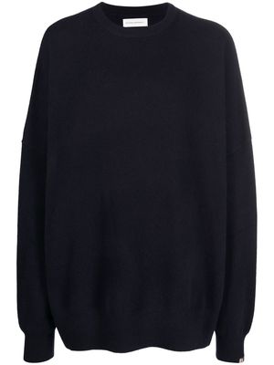 extreme cashmere oversized-cut round-neck jumper - Blue