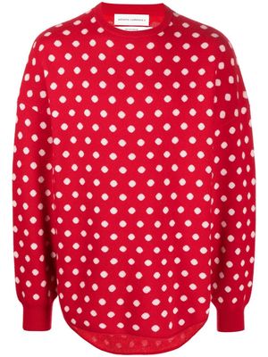 extreme cashmere polka-dot cashmere sweater - Red