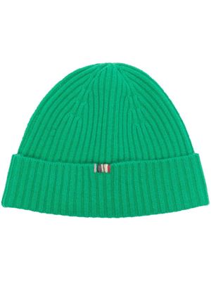 extreme cashmere ribbed-knit hat - Green