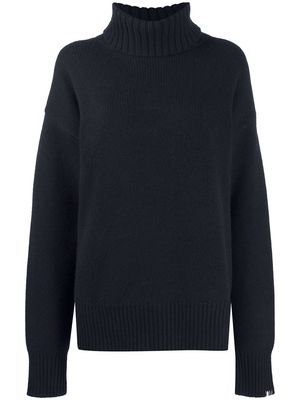 extreme cashmere roll neck rib-trimmed jumper - Blue