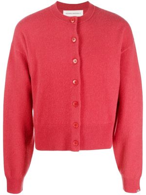 extreme cashmere round-neck knit cardigan - Pink