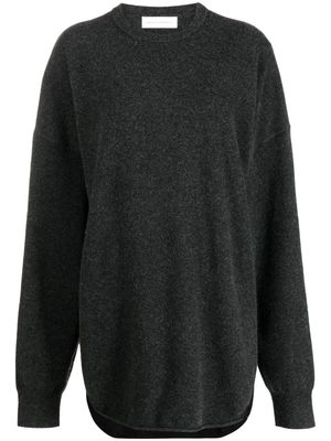 extreme cashmere round-neck long-sleeve jumper - Black