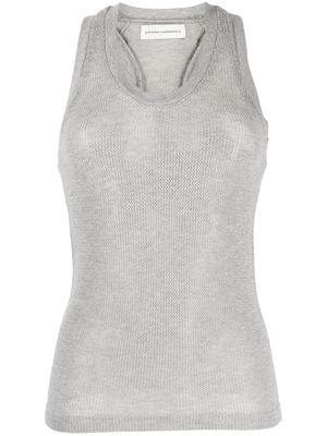 extreme cashmere round-neck sleeveless vest - Grey