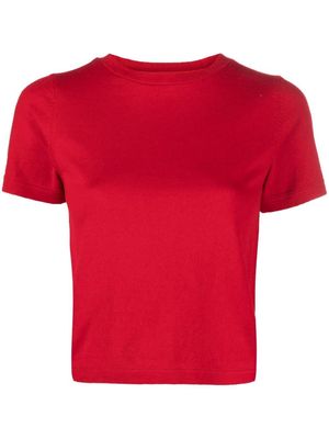 extreme cashmere short-sleeve cashmere top - Red