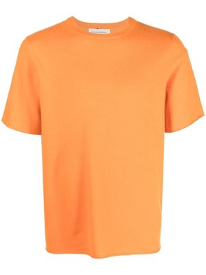 extreme cashmere short-sleeve knitted T-shirt - Orange