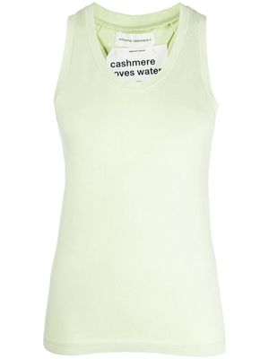extreme cashmere sleeveless cotton-blend knitted top - Green