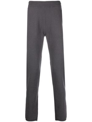 extreme cashmere straight-leg knitted track-pants - Grey