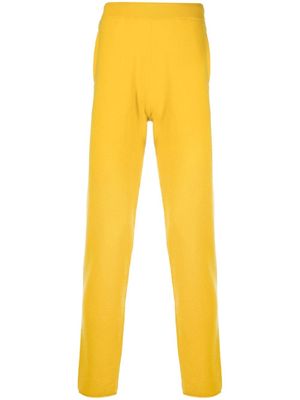 extreme cashmere straight-leg knitted track-pants - Yellow