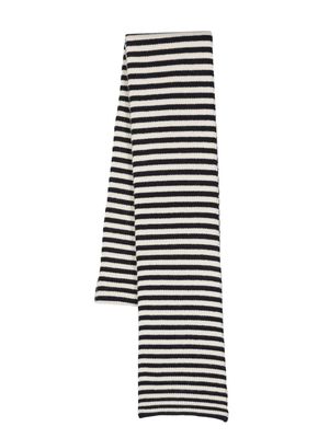 extreme cashmere stripe ribbed scarf - Blue