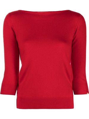 extreme cashmere Sweet three-quarter sleeve top - Red