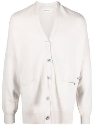 extreme cashmere Tokyo fine-knit buttoned cardigan - Neutrals