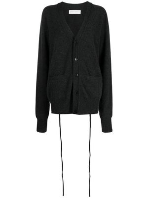 extreme cashmere V-neck buttoned cardigan - Black