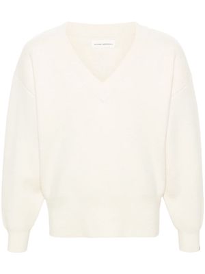 extreme cashmere V-neck wool jumper - Neutrals