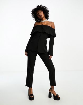 Extro & Vert high waisted tailored pants in black - part of a set