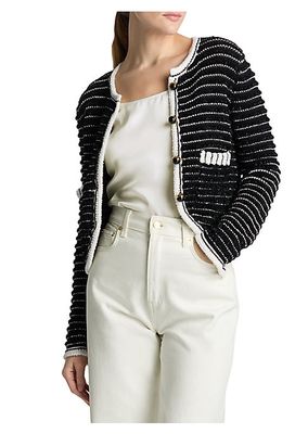 Eyelash Stretch Tweed Jacket