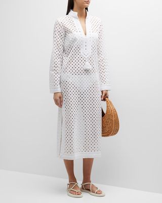 Eyelet Midi Tory Tunic