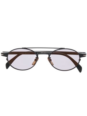 Eyewear by David Beckham double-bridge pilot-frame sunglasses - Black