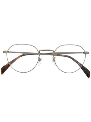 Eyewear by David Beckham full-rim oval frame glasses - Silver