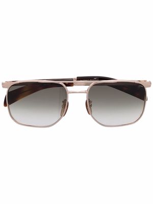 Eyewear by David Beckham geometric square-frame pilot sunglasses - Gold