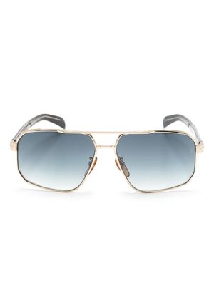 Eyewear by David Beckham gradient-lenses pilot-frame sunglasses - Black