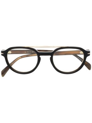 Eyewear by David Beckham oval-frame clip-on sunglasses - Black