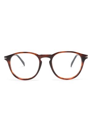 Eyewear by David Beckham round-frame clear-lenses sunglasses - Brown