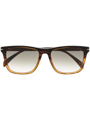 Eyewear by David Beckham square-frame tortoiseshell sunglasses - Brown