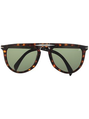 Eyewear by David Beckham tortoiseshell pilot-frame sunglasses - Brown