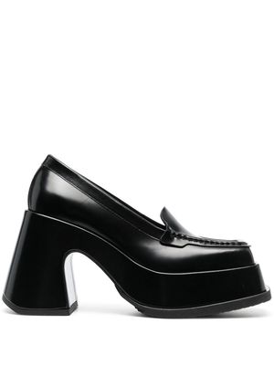 Eytys 100mm heeled leather loafers - Black