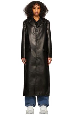 Eytys Black Morris Vegan Leather Coat