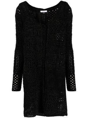 Eytys Faye open-knit long sleeve dress - Black