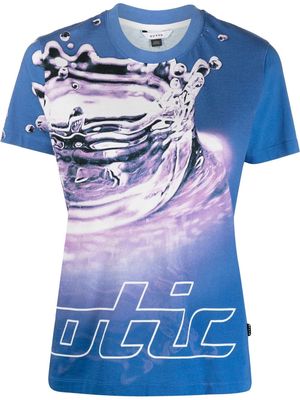 Eytys graphic-print organic-cotton T-shirt - Blue