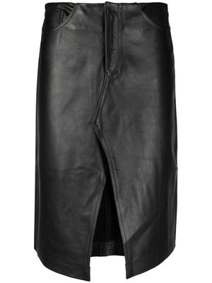Eytys leather midi skirt - Black