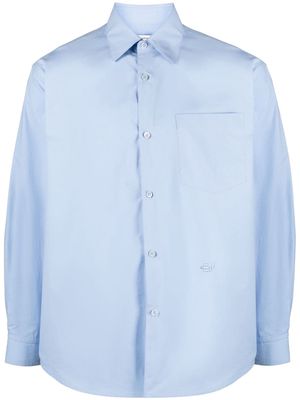 EYTYS logo-embroidered cotton shirt - Blue
