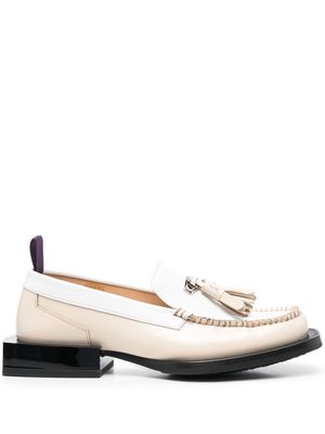 Eytys oversize-sole tasselled leather loafers - White