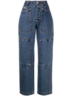Eytys patch-design straight-leg jeans - Blue