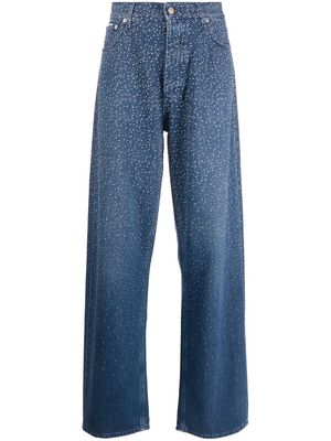 Eytys spot-print wide-leg jeans - Blue
