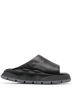 Eytys square open-toe leather sandals - Black