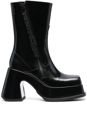 Eytys Vertigo leather square-toe boots - Black