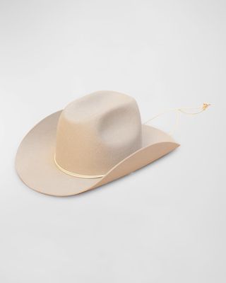 Ezra Felt Cowboy Hat With Brass Accents