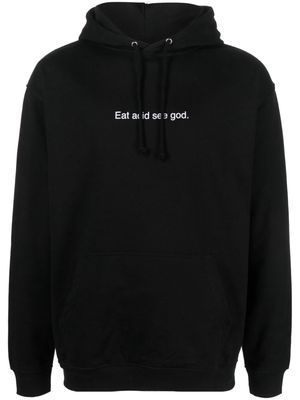 F.A.M.T. Eat Acid slogan-print cotton blend hoodie - Black
