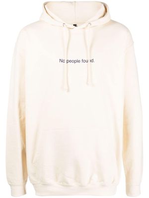 F.A.M.T. No People slogan-print hoodie - Neutrals