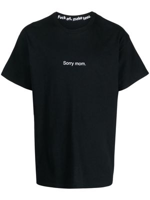 F.A.M.T. Sorry Mom slogan-print cotton T-shirt - Black