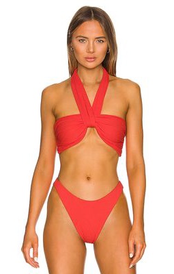 F E L L A Herman Bikini Top in Red