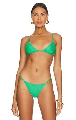 F E L L A Iris Bikini Top in Green