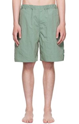 F-LAGSTUF-F Green Cotton Swim Shorts