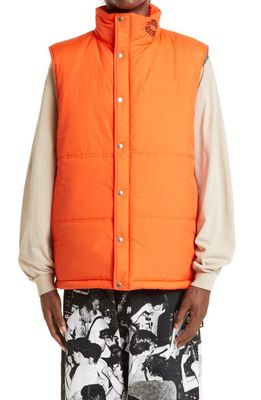 F-LAGSTUF-F Quilted Puffer Vest in Orange