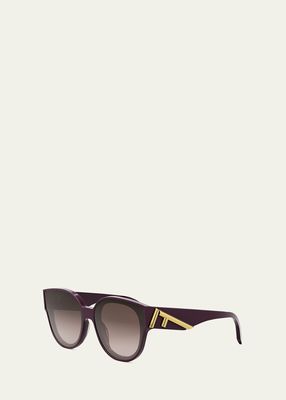 F-Monogram Acetate Round Sunglasses