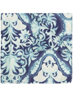 F.R.S For Restless Sleepers baroque-print silk scarf - Blue