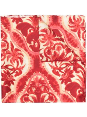 F.R.S For Restless Sleepers baroque-print silk scarf - Red